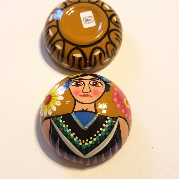 💙💚💛🧡💜Beautiful Handmade Frida Kahlo Jewelry box 💜🧡💛💚💙 - Picture 8 of 8